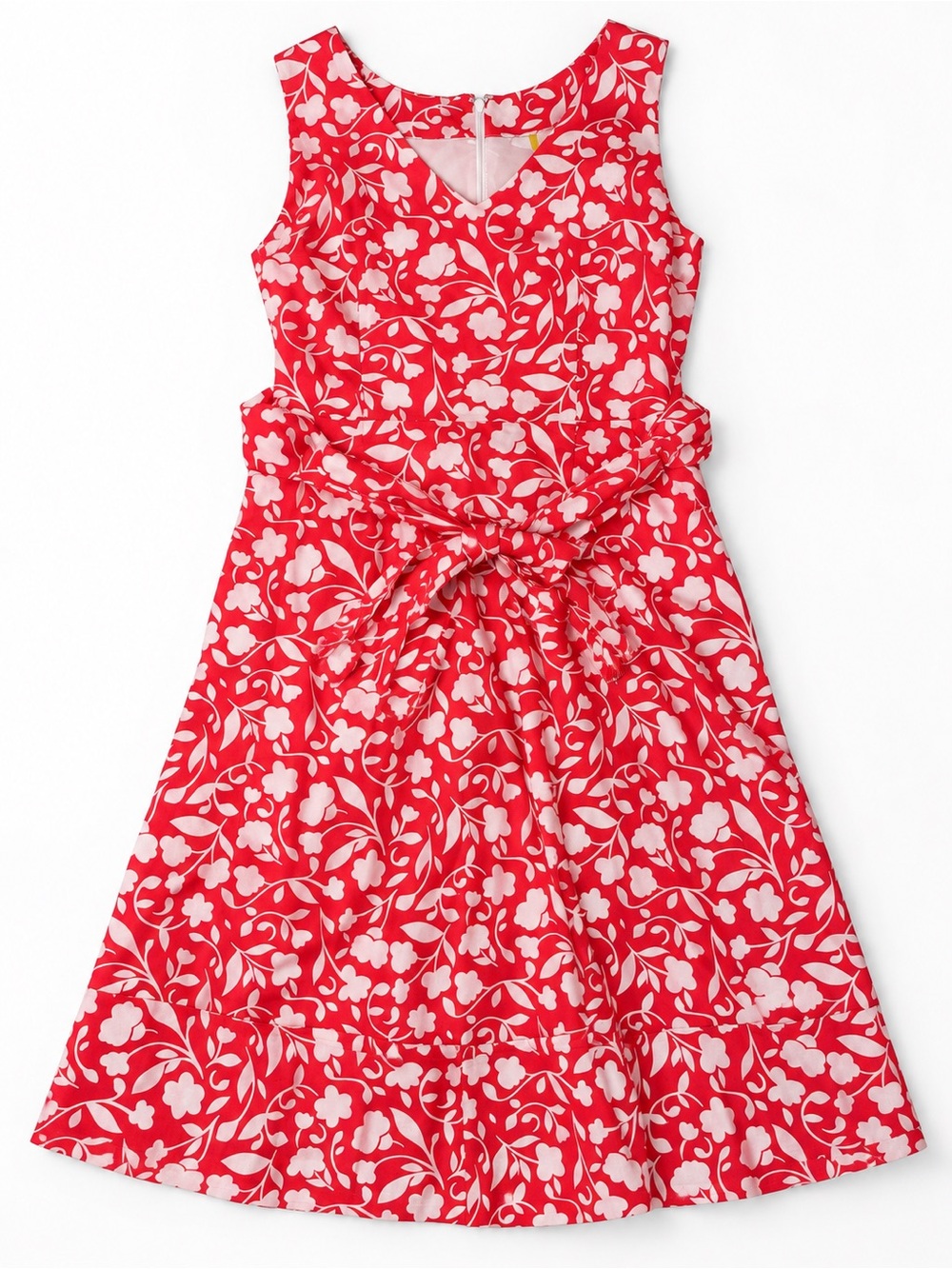 Boden Pink & White Floral Fit-and-Flare Dress